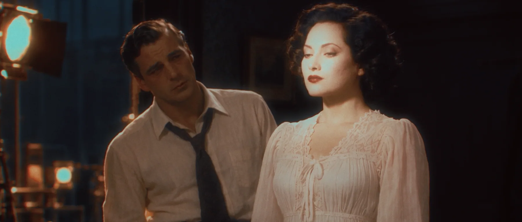 Merle and Lucien on the Hollywood soundstage